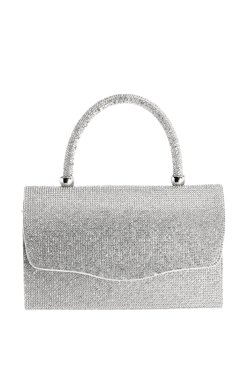CAN I GET IT EMBELLISHED TOP HANDLE PURSE