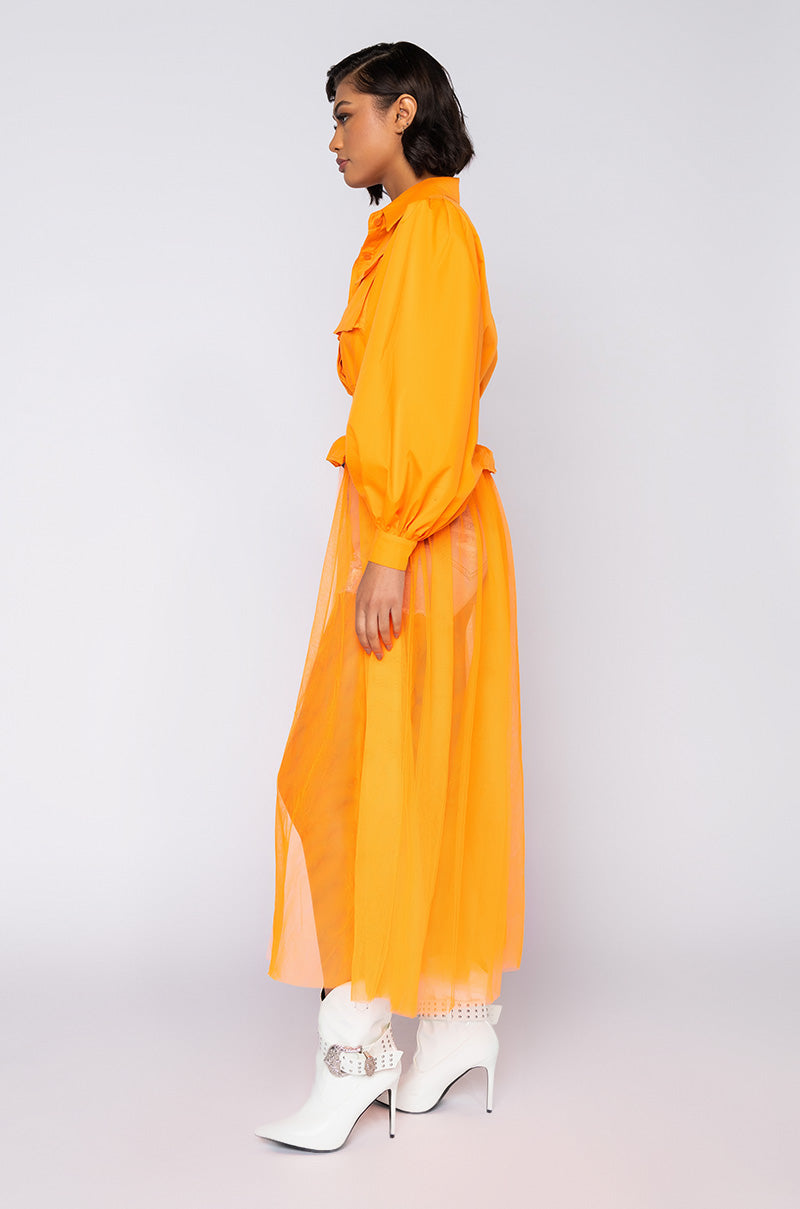 CAN'T FOOL ME MAXI DRESS WITH TULLE