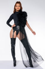 CAN'T GET ENOUGH TULLE DETAIL BODYSUIT