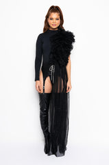 CAN'T GET ENOUGH TULLE DETAIL BODYSUIT