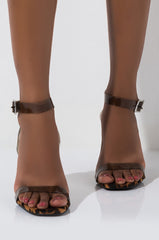 CAPE ROBBIN SANE CHUNKY SANDAL FLAT LEOPARD