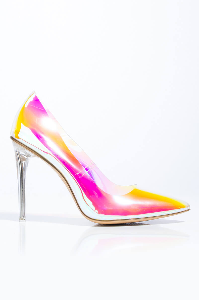 CAPE ROBBIN HOLOGRAPHIC PVC STILETTO PUMP