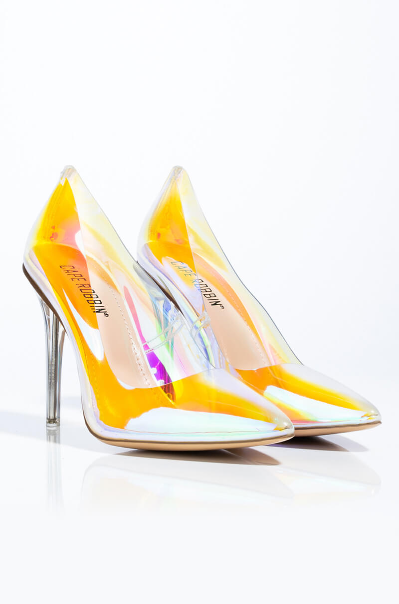CAPE ROBBIN HOLOGRAPHIC PVC STILETTO PUMP