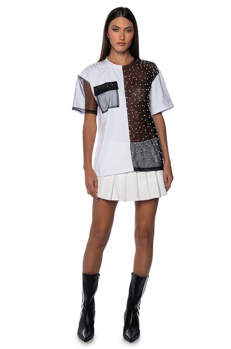CARISSA SHORT SLEEVE MESH T-SHIRT