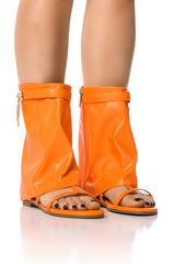 CARAMI ORANGE SHEATH SANDAL WITH LOCK