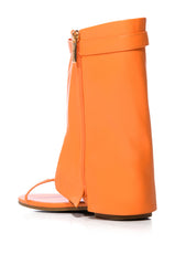 CARAMI ORANGE SHEATH SANDAL WITH LOCK