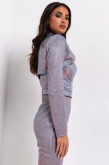 CAROLINA SPARKLY MINI BLAZER LIGHT PURPLE