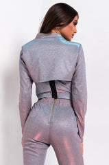 CAROLINA SPARKLY MINI BLAZER LIGHT PURPLE