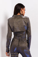 CAROLINA SPARKLY MINI BLAZER ROYAL BLUE