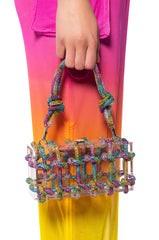 CASEY CLEAR PURSE WITH EMBELLISHMENT IN MULTI