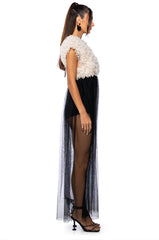CASS V NECK SHEER LEG JUMPSUIT