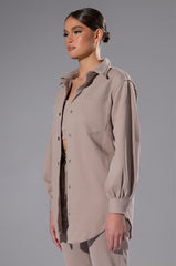 CASUAL CASEY BUTTON DOWN SWEATSHIRT