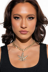 CATCH A VIBE STATEMENT RHINESTONE NECKLACE