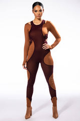 CATCH UP CUT OUT LAYERED JUMPSUIT