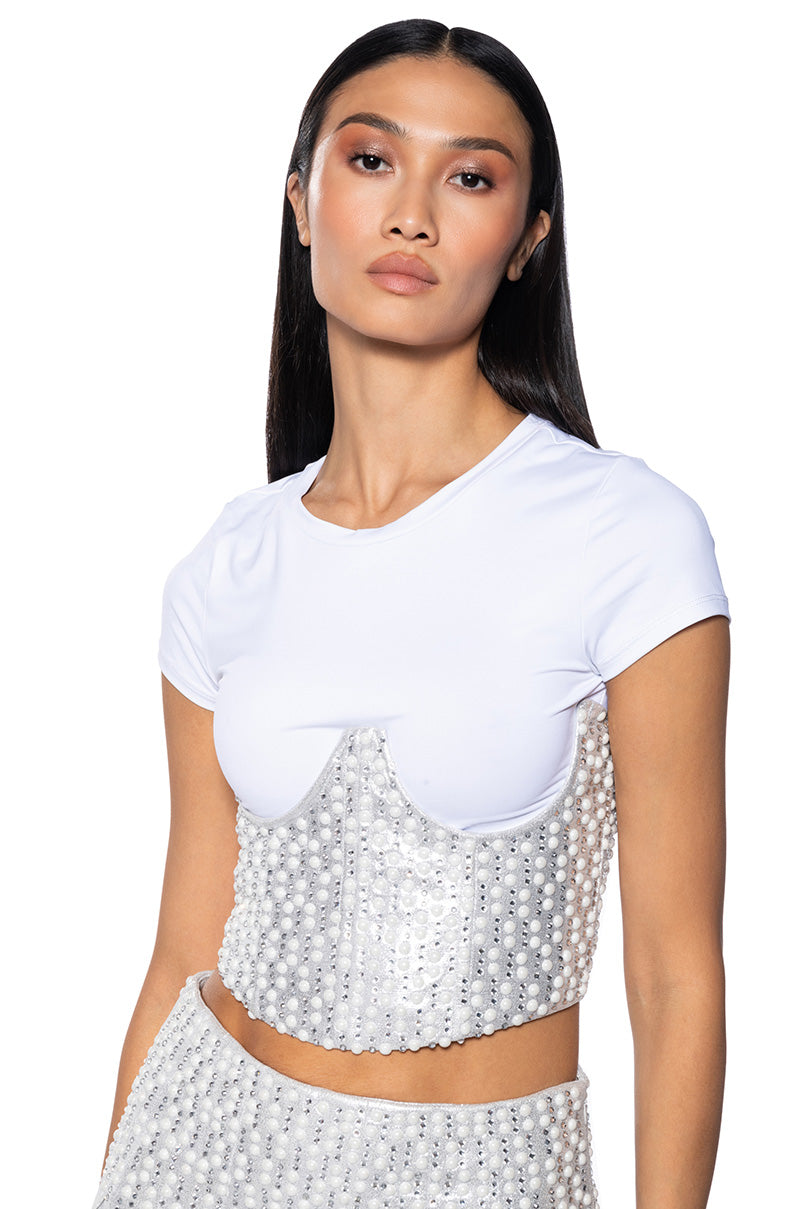 CELEBRATE ME EMBELLISHED CORSET