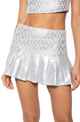 CELEBRATE ME EMBELLISHED MINI SKIRT