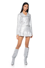 CELEBRATE ME EMBELLISHED MINI SKIRT