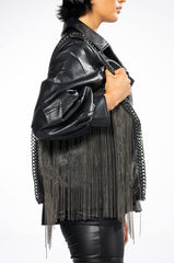 CHAIN FRINGE PURSE