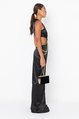 CHAIN ME UP SATIN MAXI DRESS