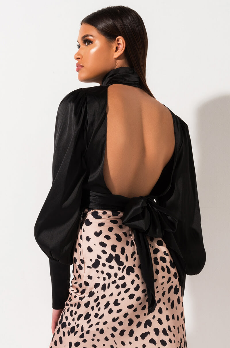 CHECKMATE LONG SLEEVE BLOUSE