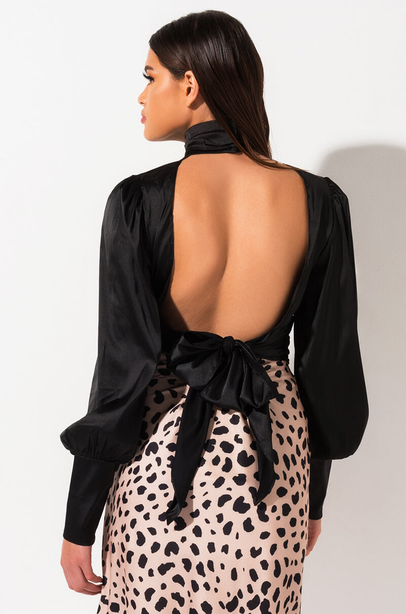 CHECKMATE LONG SLEEVE BLOUSE