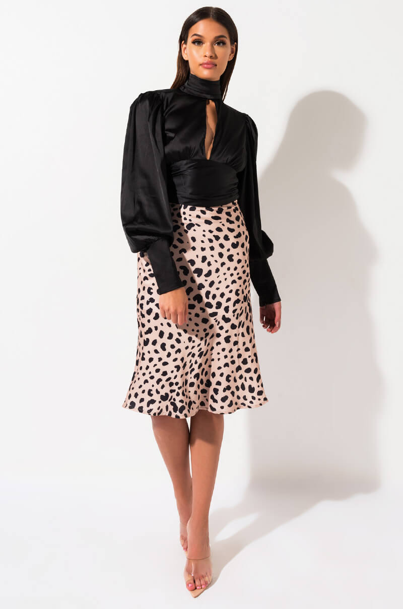CHECKMATE LONG SLEEVE BLOUSE