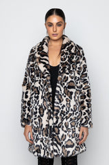 CHEETAH FAUX FUR COAT