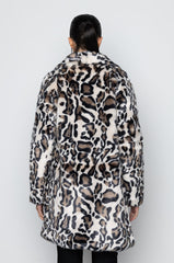 CHEETAH FAUX FUR COAT