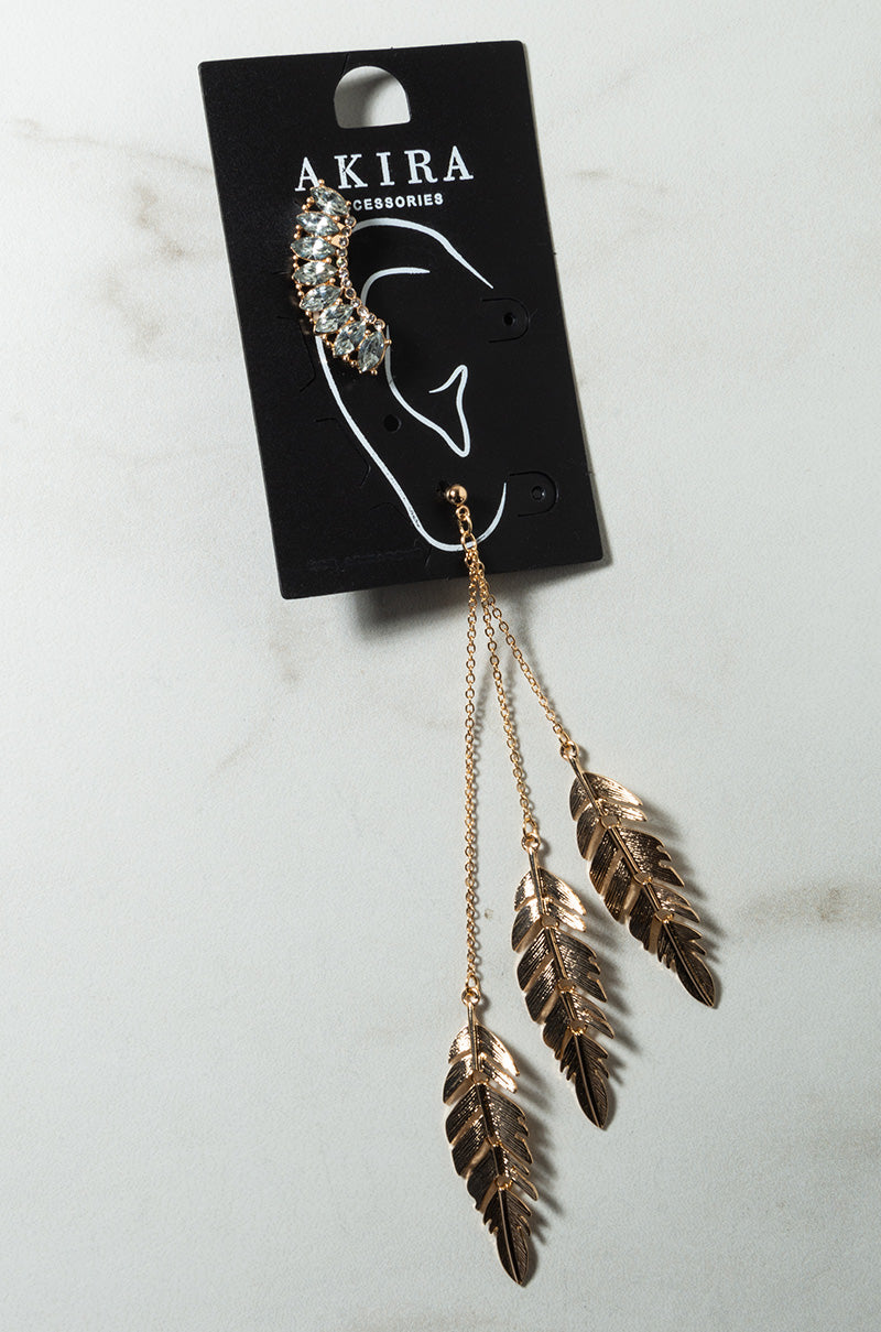 DROP IT NOW FEATHER EAR SET