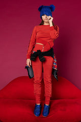 COME CLOSER CUT OUT DETAIL SWEATSHIRT rust