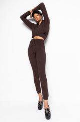 COME THROUGH COZY SWEATSHIRT DARK BROWN