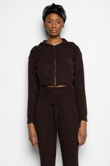 COME THROUGH COZY SWEATSHIRT DARK BROWN