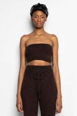 COME THROUGH COZY TUBE TOP DARK BROWN