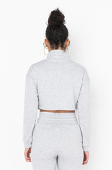 COMFY CROP SWEATSHIRT HEATHER GREY