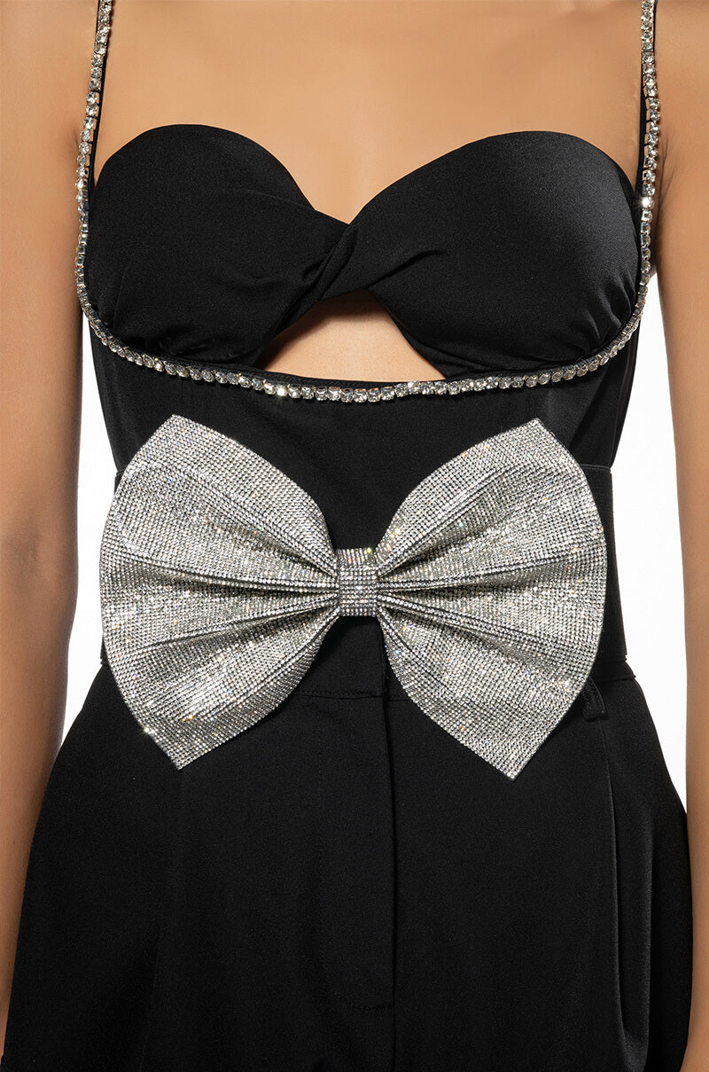 COMPLETE THE LOOK RHINESTONE BOW BELT