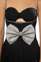 COMPLETE THE LOOK RHINESTONE BOW BELT