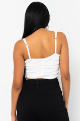 CROSS IT UP DOUBLE MESH TOP WHITE