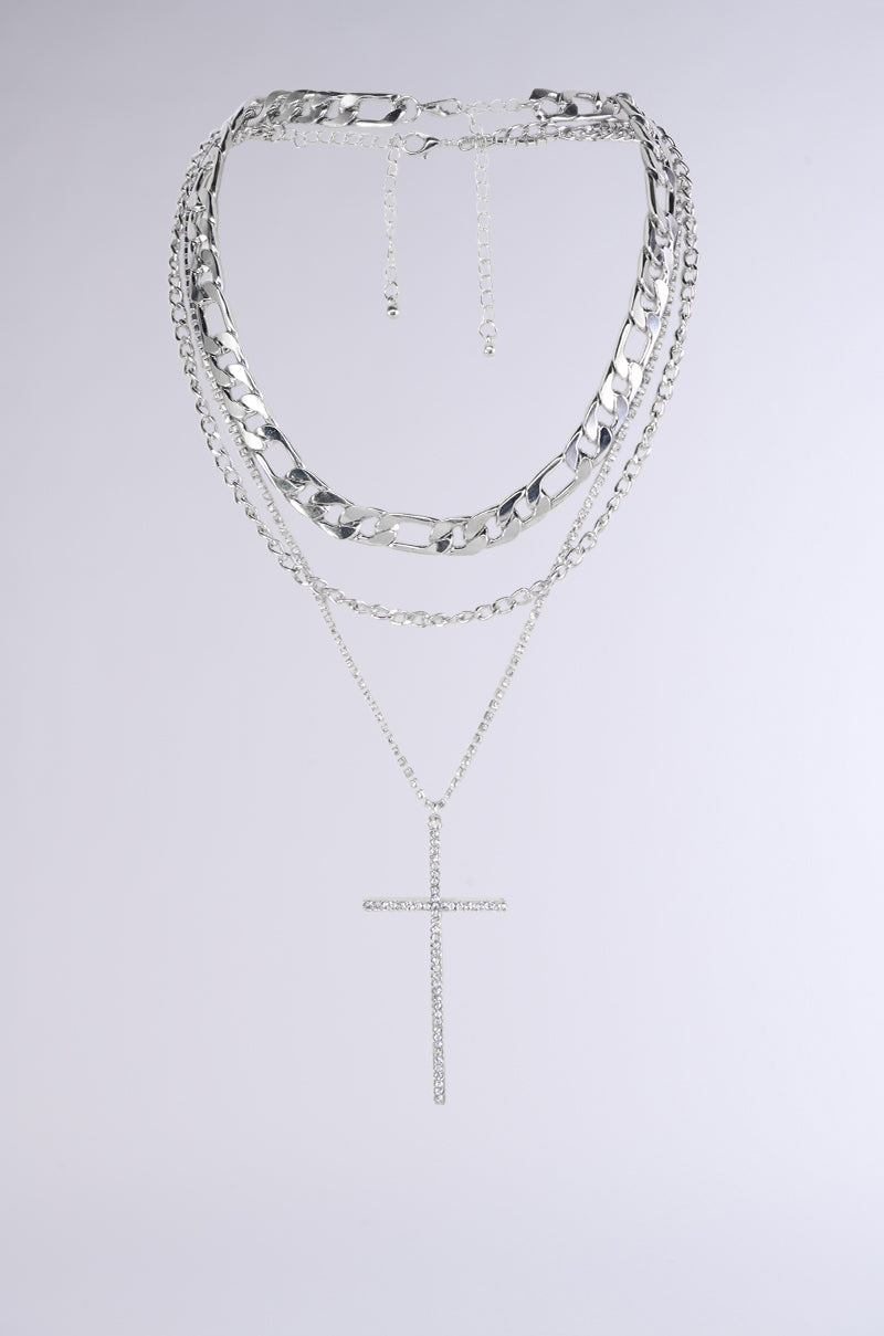CROSS ME NECKLACE IN SILVER