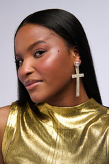 CROSS MY HEART EARRING