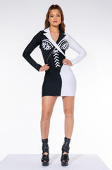 CRUELLA WHO BANDAGE MINI DRESS