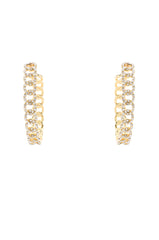 CUBAN GOLD PAVE HOOPS