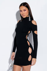 CUT IT OUT RIBBED SWEATER DRESS