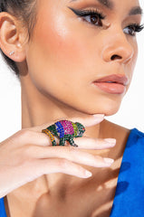 CUTE LIL GECKO STATEMENT RING