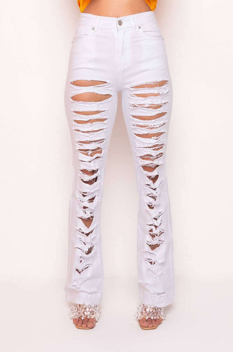 DAMSEL IN DISTRESSED RELAXED HIGH WAISTED JEANS