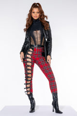DARK SIDE OF THE MOON PU BLAZER WITH STUDS