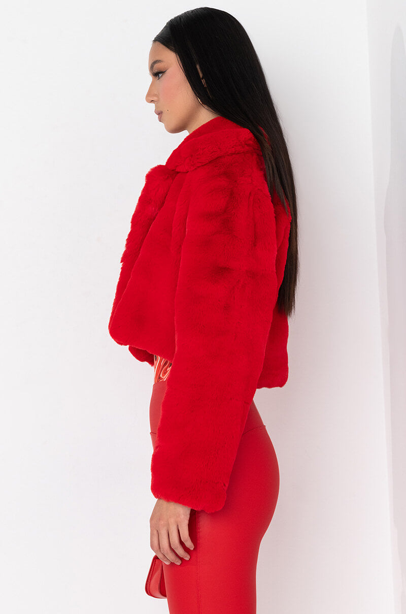 DAYANNE PLUSH FAUX FUR JACKET