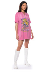 DEF LEPPARD MINERAL WASHED DRESS