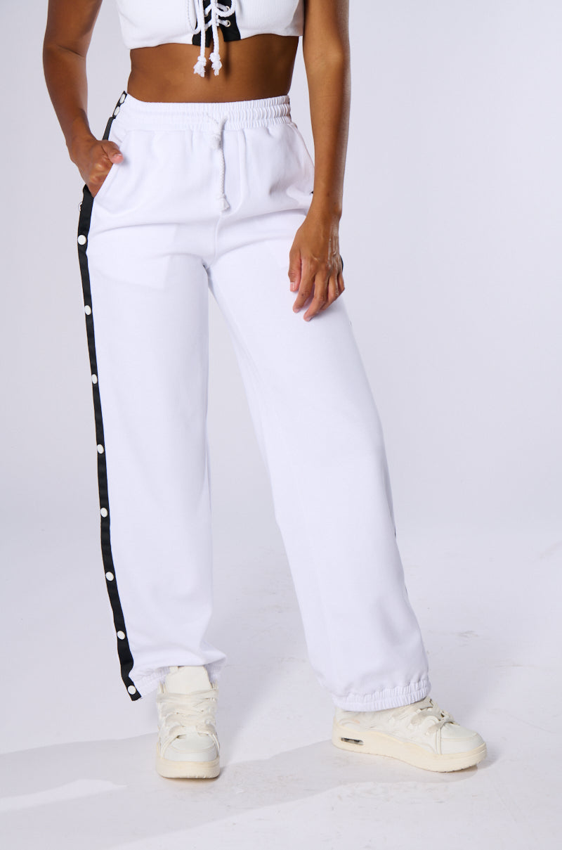 DIDN'T THEY TELL YOU WIDE LEG BREAK AWAY SWEAT PANT
