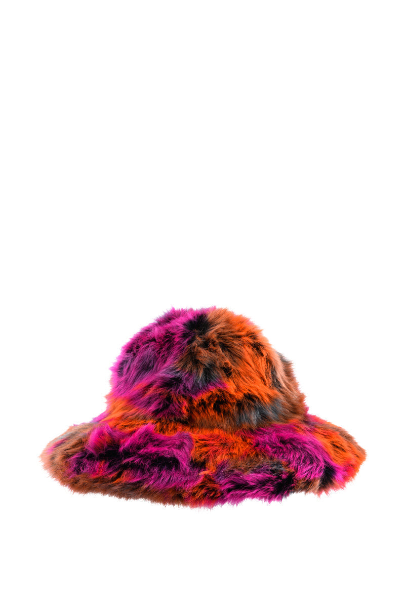 DIVINE FEMININE OVERSIZED FAUX FUR BUCKET HAT
