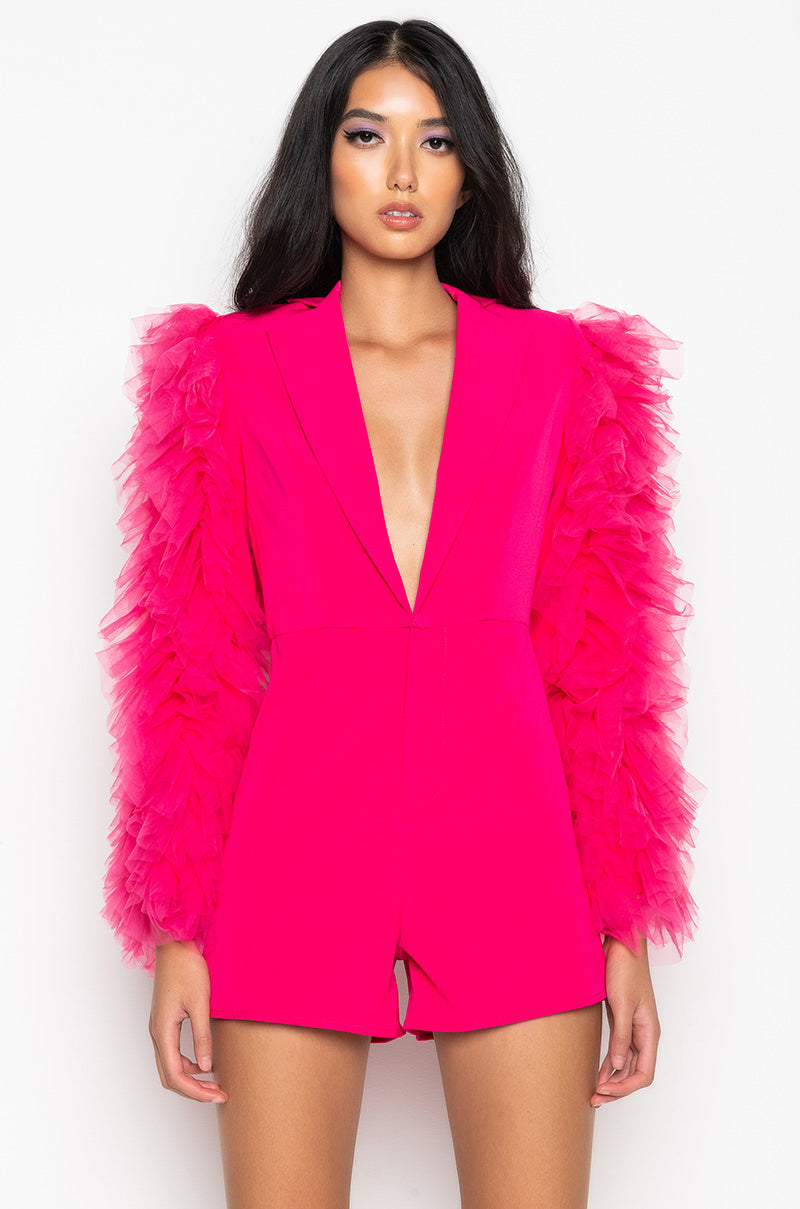 DO THINGS MY OWN WAY FASHION ROMPER DARK PINK